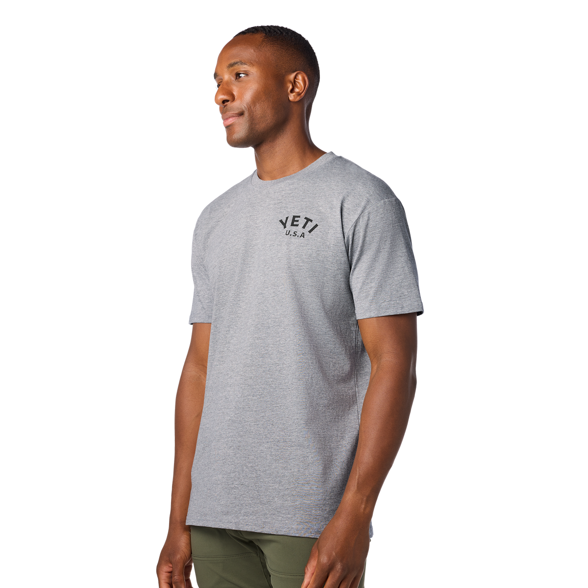 YETI Pigeon Emblem Short Sleeve T-Shirt Grey
