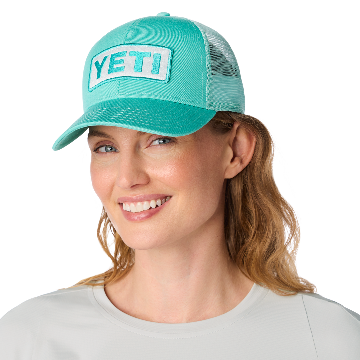YETI Logo Badge Mid Pro Trucker Hat Ocean