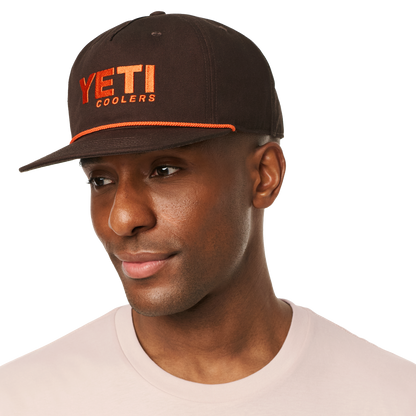 YETI COOLERS Flat Brim Rope Hat Coffee