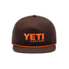 YETI COOLERS Flat Brim Rope Hat Coffee
