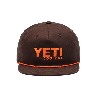 YETI COOLERS Flat Brim Rope Hat Coffee