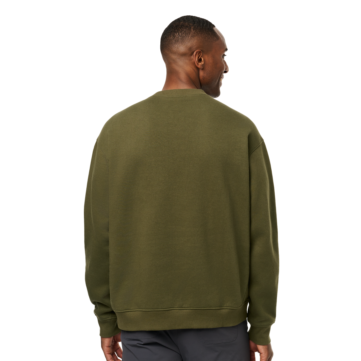 YETI™ Logo Script Fleece Crew Neck Olive