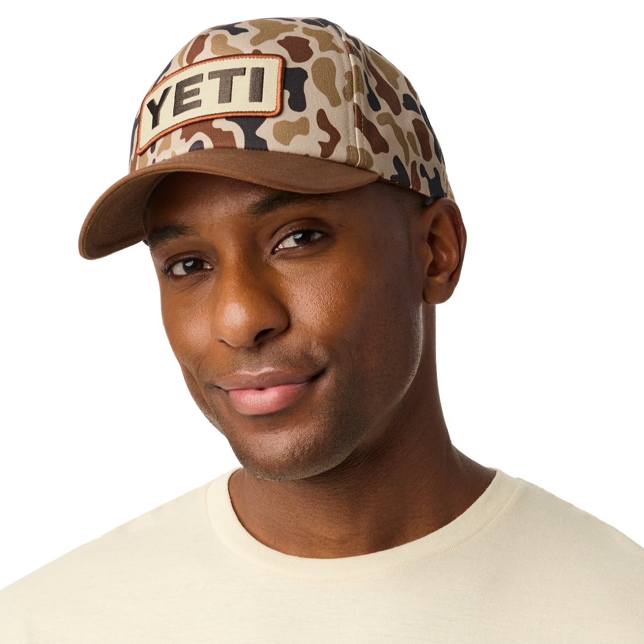 YETI Logo Camo Flat Brim Snapback