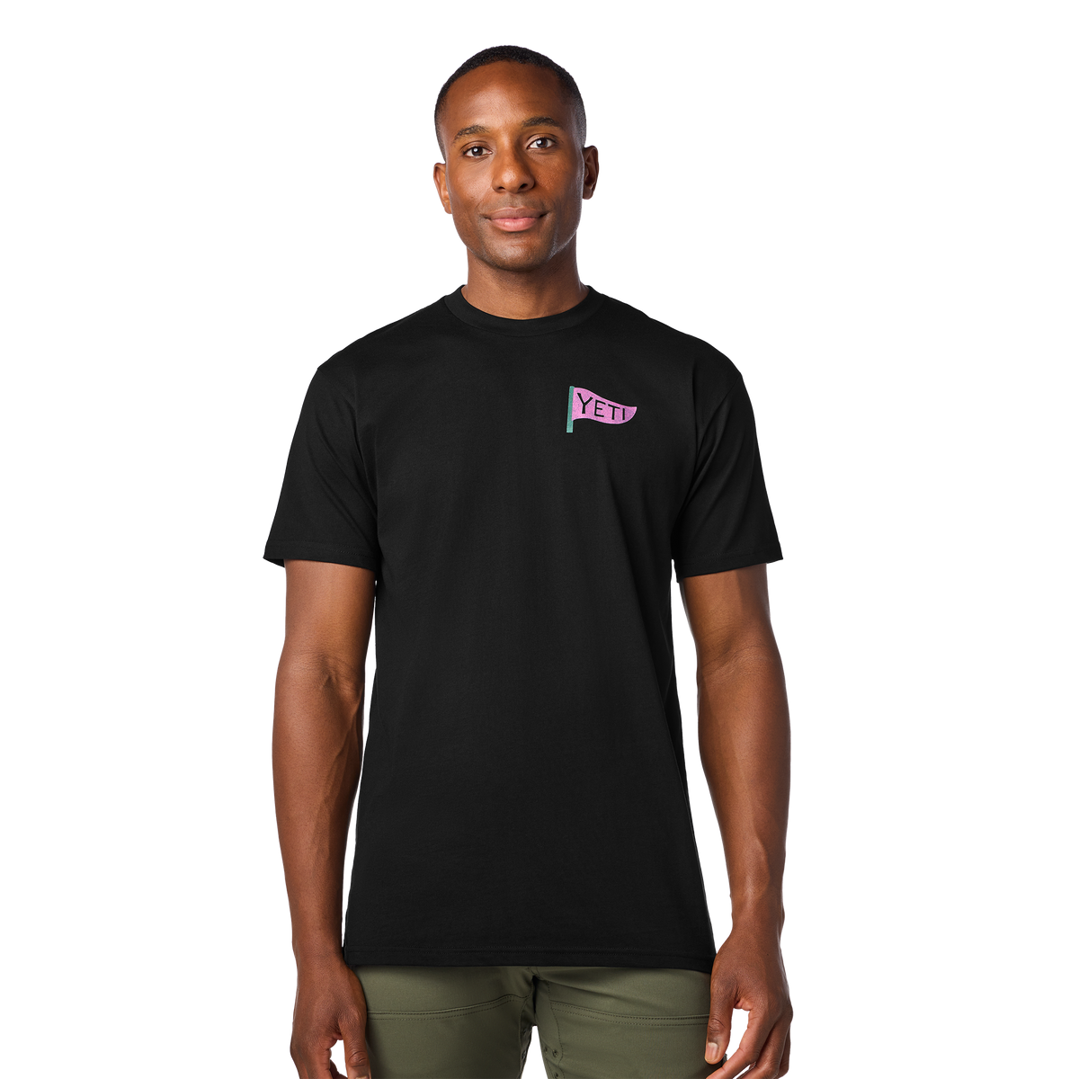 YETI Flamingo Short Sleeve T-Shirt Black