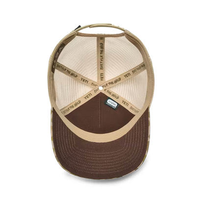 YETI COOLERS Flat Brim Rope Hat Camo Brown